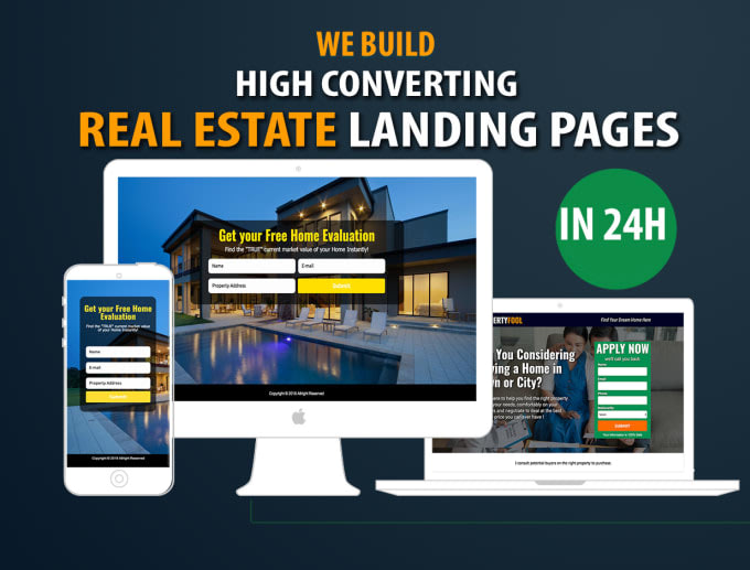 build a high converting landing page or wordpress website with elementor pro