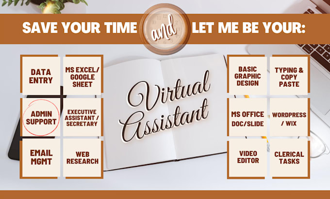 provide you admin support as your virtual assistant