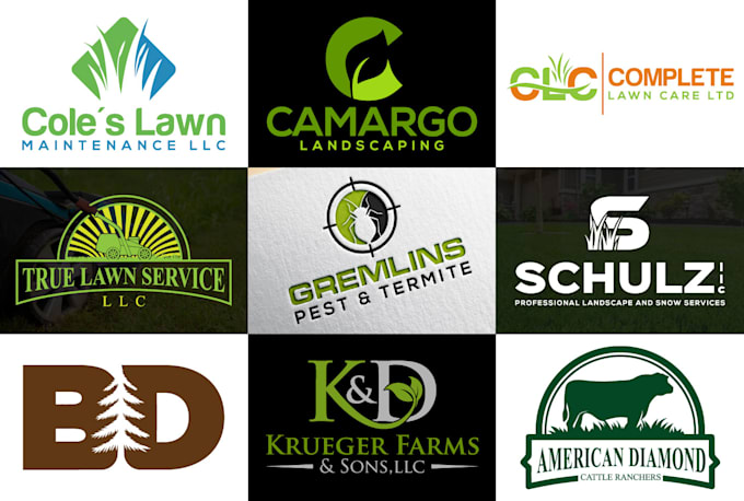 do create agriculture lawn care environmental landscape logo