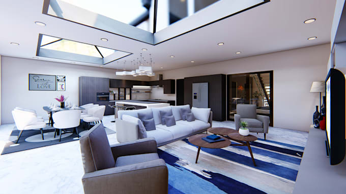 create a quality realistic interior exterior rendering