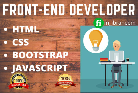 Responsive front end web development in html, css, bootstrap, js by M ...