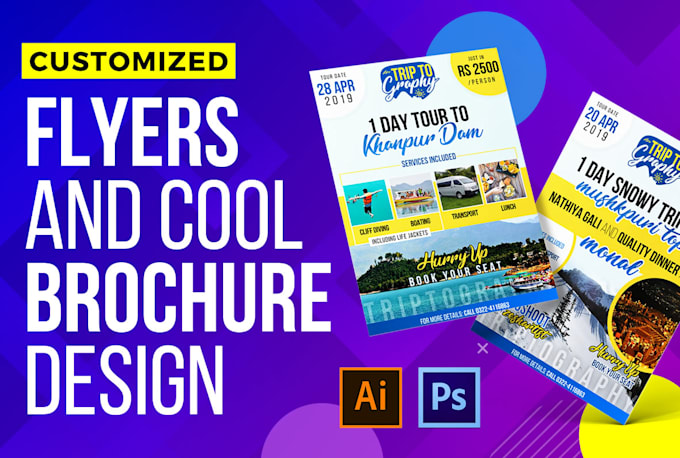 design professional flyer, brochure, poster, card
