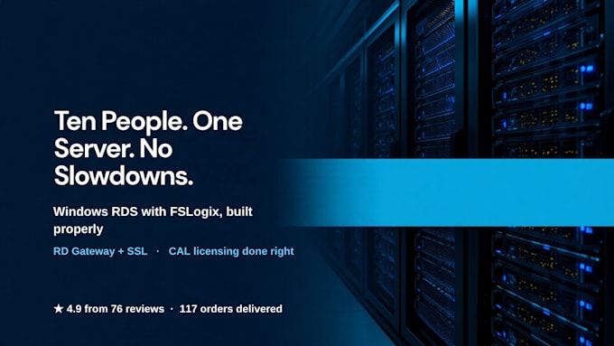 set up a multi user windows rds server with fslogix