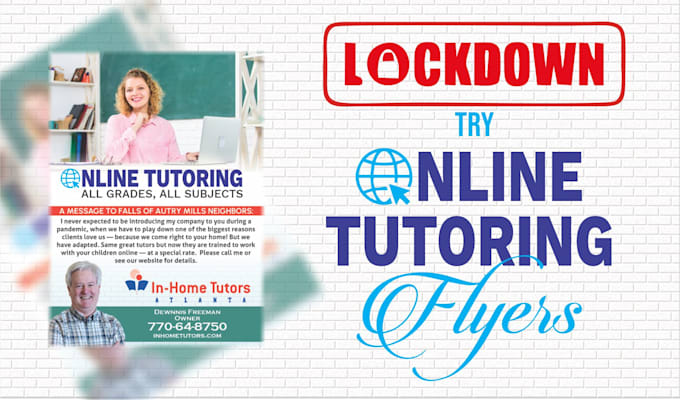 create back to school tutoring flyer