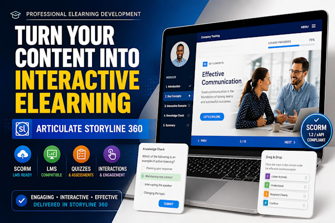 develop interactive elearning in storyline 360