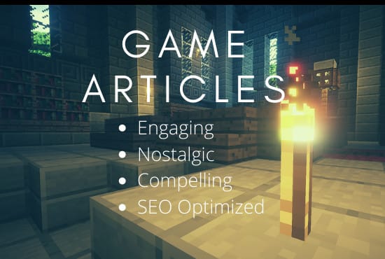 write compelling video game articles