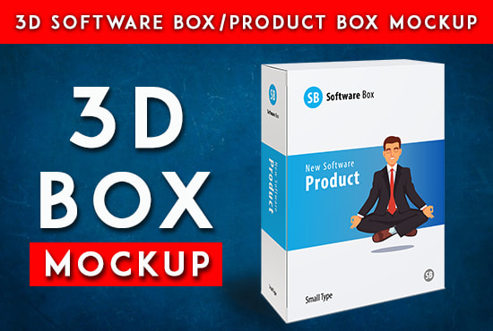 Create A 3d Box Mockup By Mariamabid