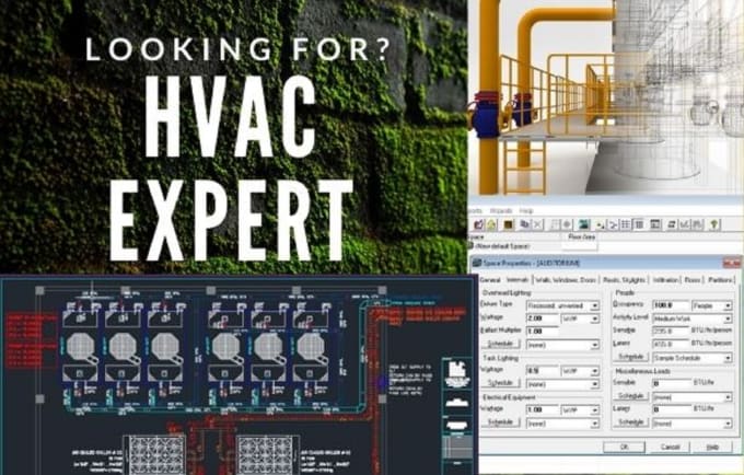 design optimized energy efficient hvac drawings, 2d floor plans