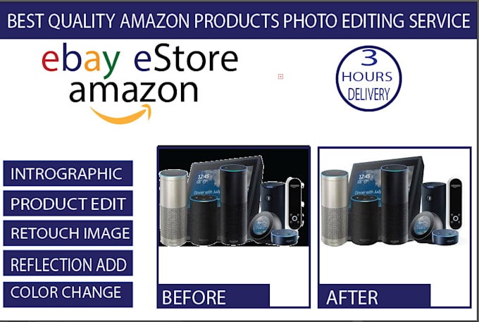 edit amazon,ebay product pictures, remove background