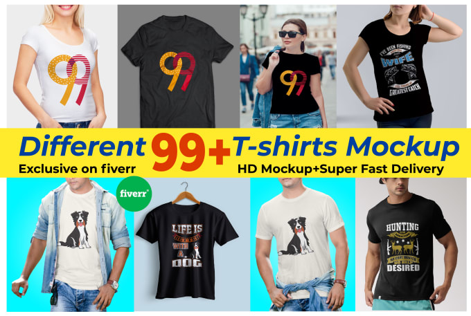 Download Do 99 Realistic T Shirt Mockup Or Tshirt Presentation By Mukitrana Fiverr