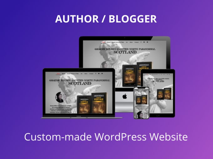 Top 10! I will create a responsive author or blogger website in wordpress