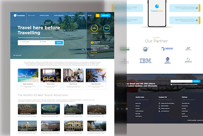 design classic and modern web pages or landing page