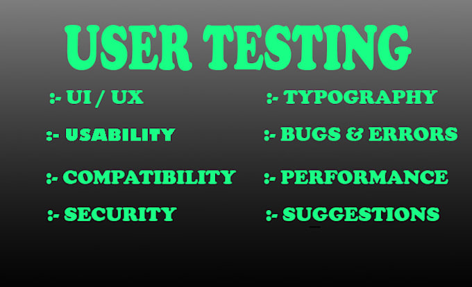 Do user testing, usability, functionality testing by Erumshehzadi | Fiverr