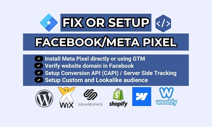 install facebook pixel code and create a custom audience