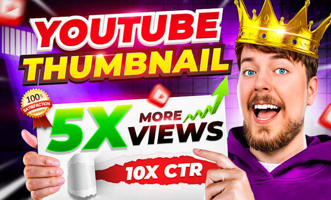 design viral youtube thumbnails for high CTR and views