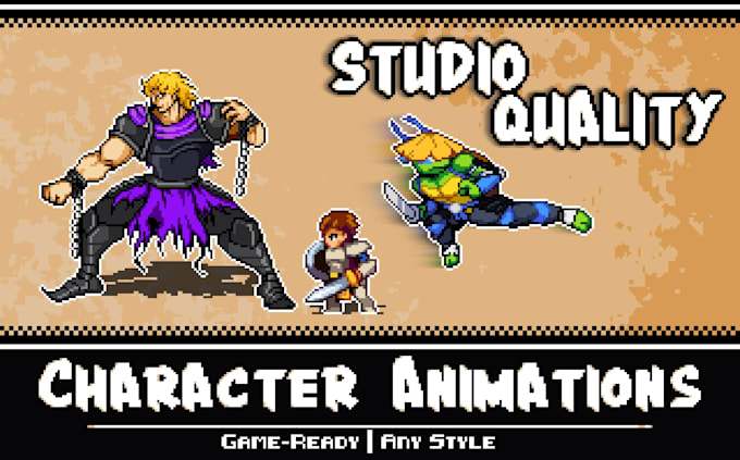 create professional pixel art characters and animations