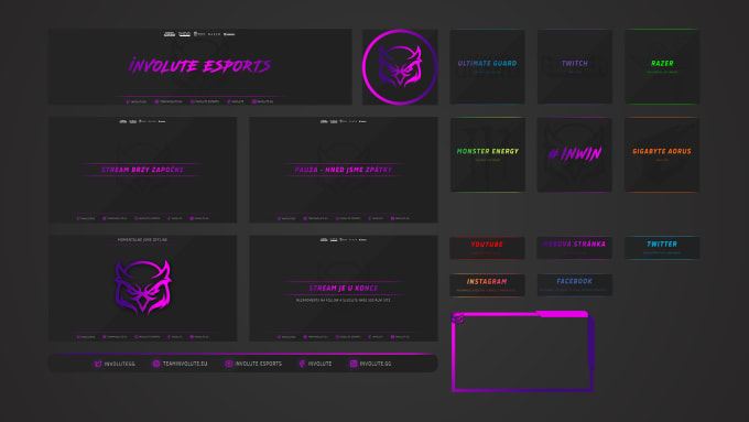 Design twitch banner simple logo overlay panels and alerts by ...