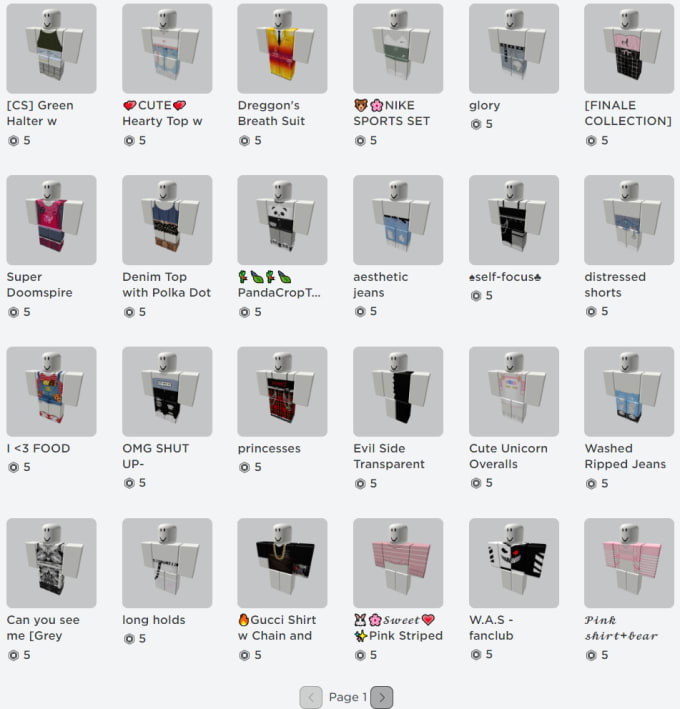 Buy Roblox Clothes For 5 Robux Off 65 - best clothes of roblox that cost 5 robux name