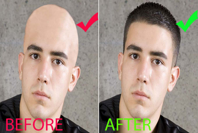 Add hair,remove hair,beard,mustache,and any photo edit by Jasimuddin750 |  Fiverr