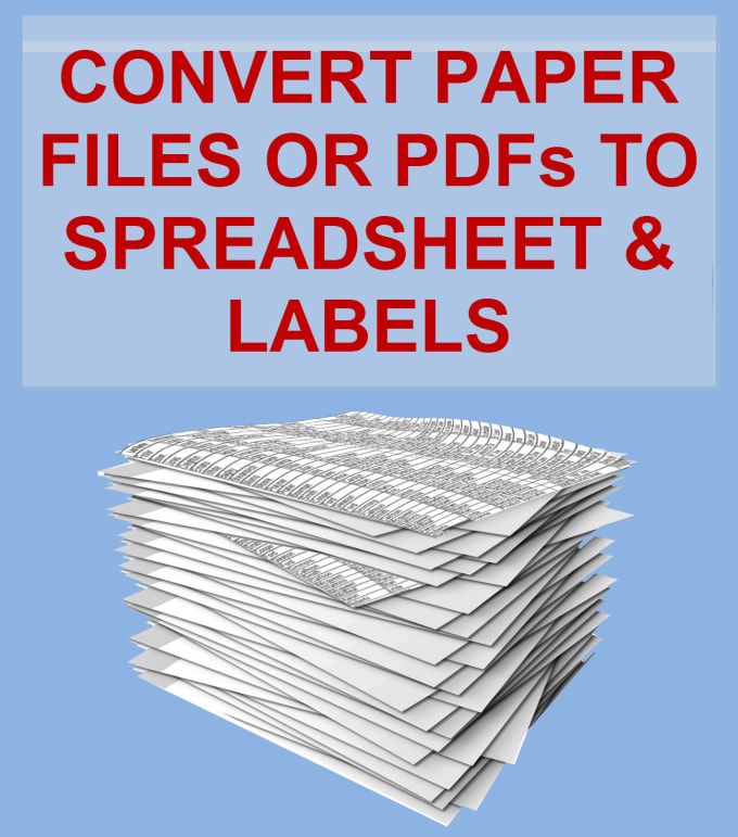 convert or mail merge paper or PDF files to spreadsheet