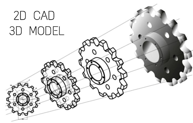 do 2dcad or 3dpart modelling and assembly in 24 hrs