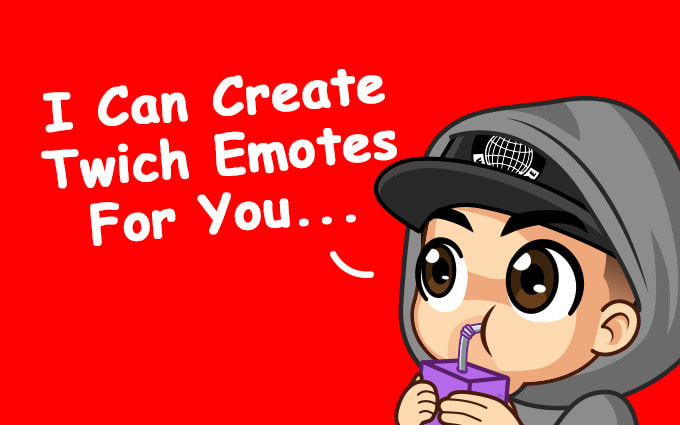 Hire a freelancer to create chibi twitch emotes, custom, unique emote