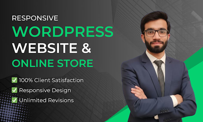 build responsive wordpress website design or ecommerce website design