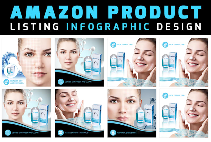 modern amazon product listing infographic