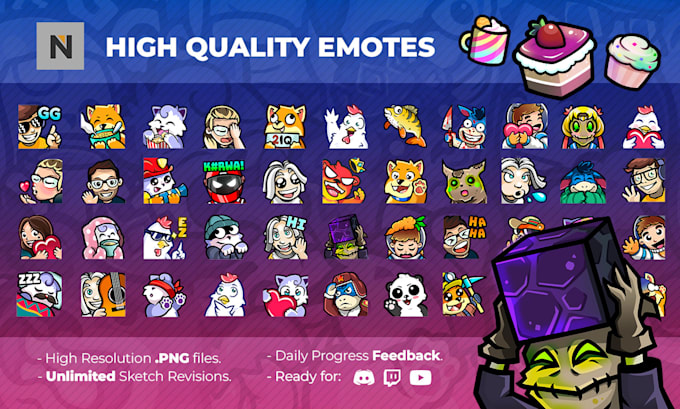 make emotes, badges and animations for you