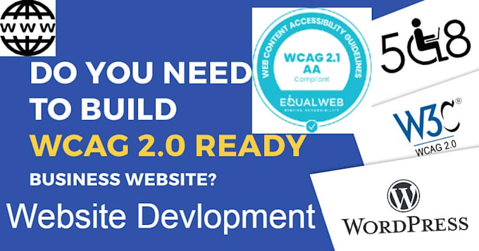 develop wordpress website with wcag  compliance