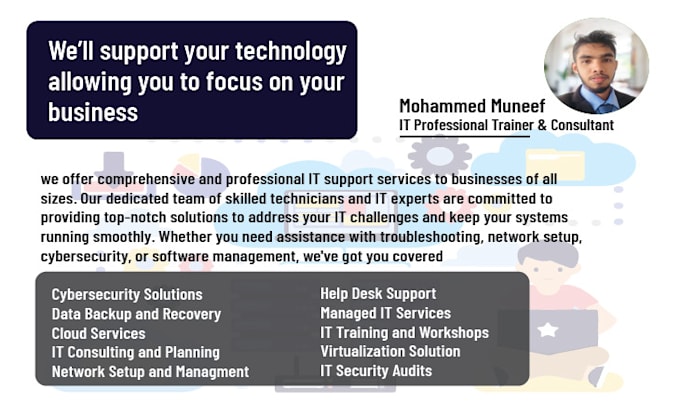 provide expert l1, l2, l3 IT and cybersecurity support