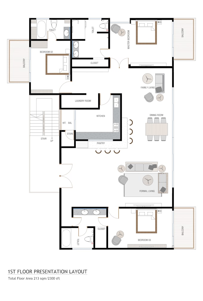 redraw floor plan, residence plan for real state agent