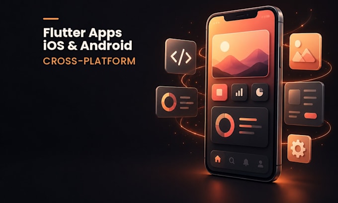 develop a flutter app for android and ios as cross platform mobile app