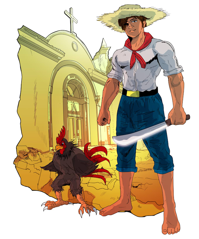 draw character design illustration and concept art