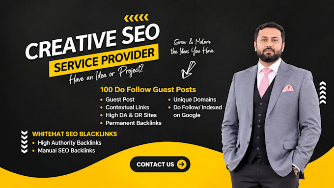 create 100 guest post on 50 plus da sites