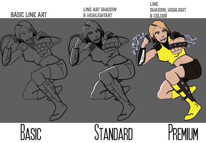 draw a cartoon character design based on your description