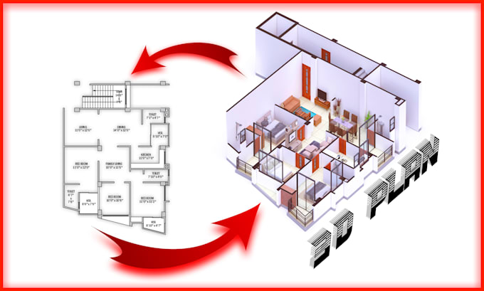 draw 2d and 3d floor plan sections and elevations