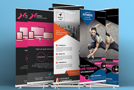create rollup banners for your business or event