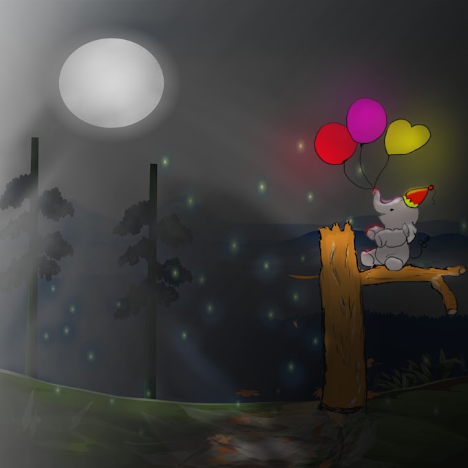 draw cute book illustration for children