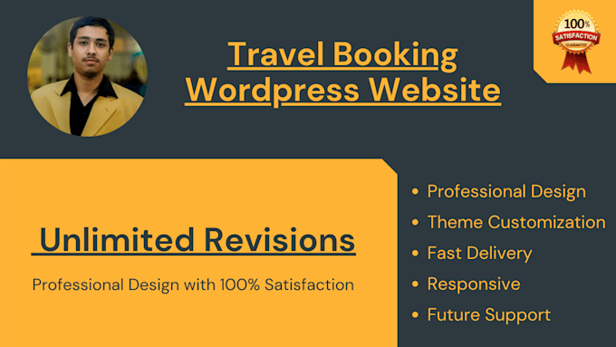 create travel booking wordpress website for you