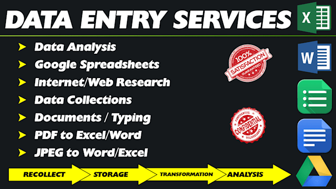 data entry and web research