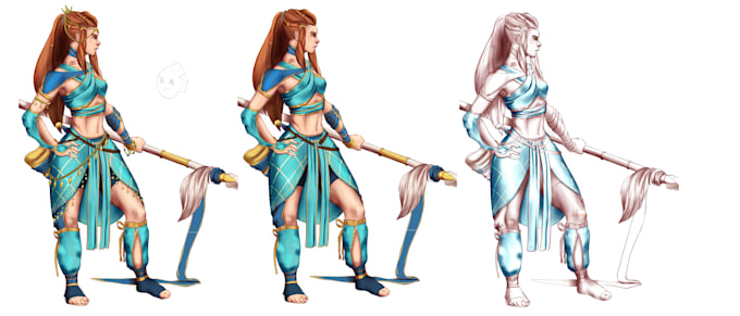 create character designs and concept art