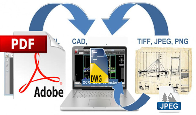 Convert pdf, sketch or image drawing to autocad dwg file by ...