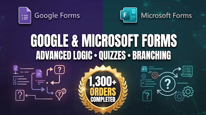 create online google form and online microsoft form with advanced logic