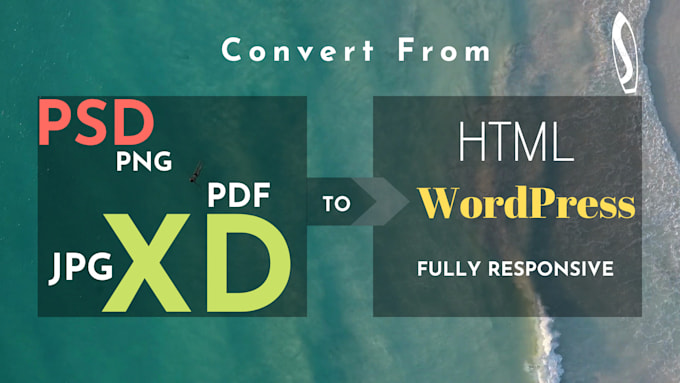 convert psd,xd, jpg, png to html and wordpress  website