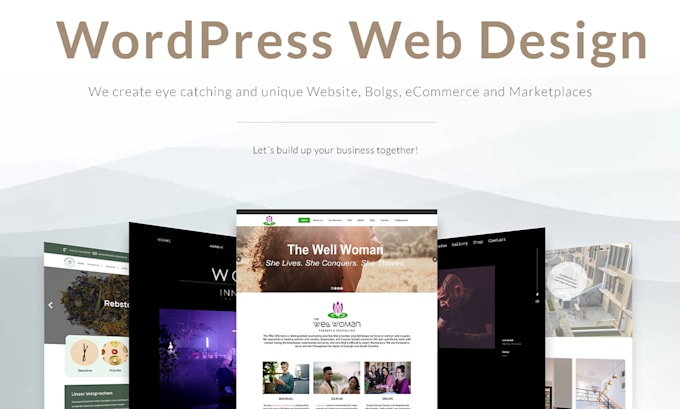 design professional wordpress websites, blogs and shops