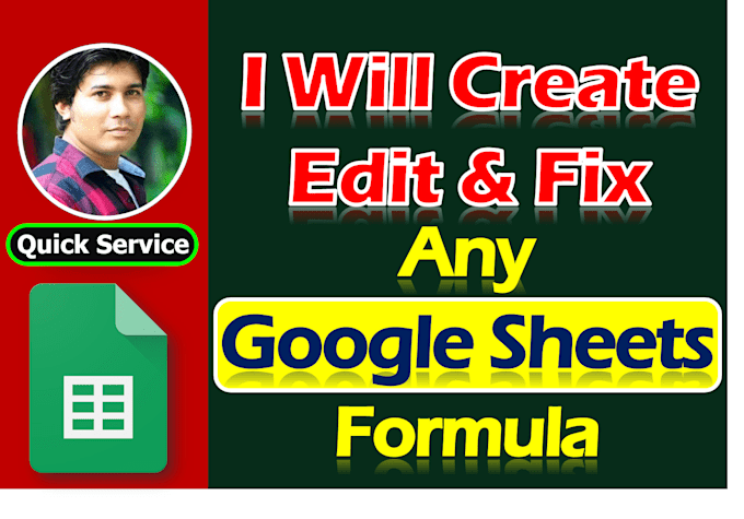 create, edit and fix any google sheets formula