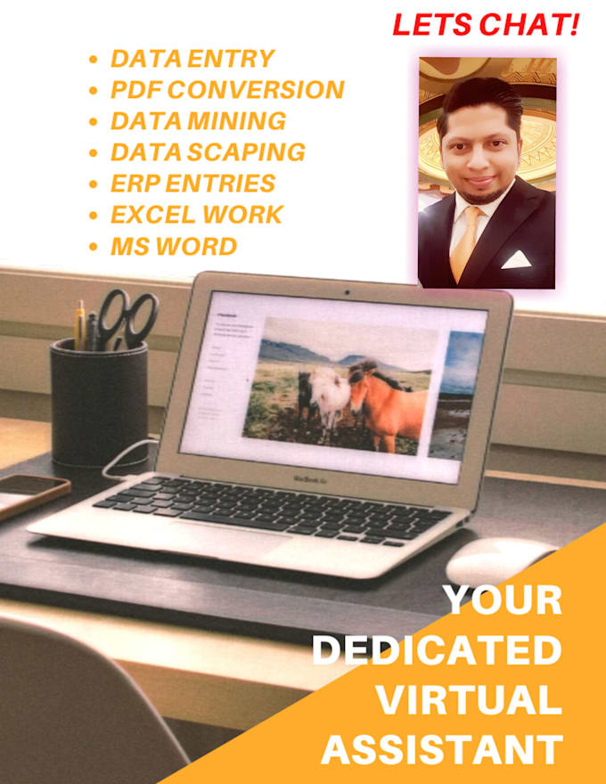 be your dependable virtual assistant for data entry, scraping and mining
