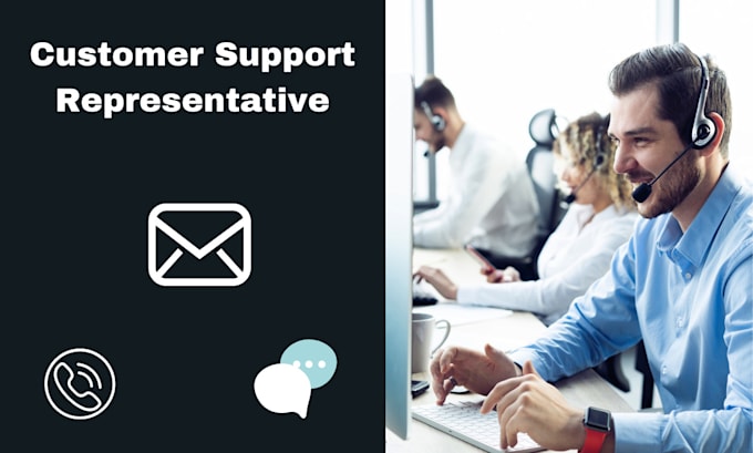 customer service representative, live chat and emails