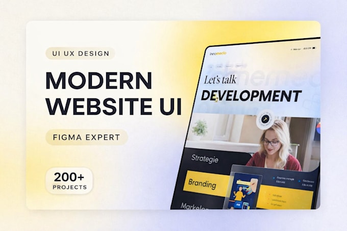 design a modern figma landing page ui ux for saas website